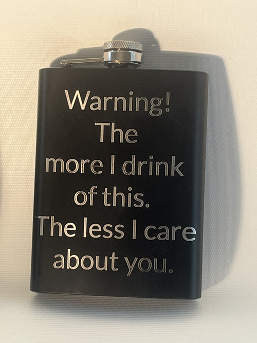 8 OZ Black to Stainless flask